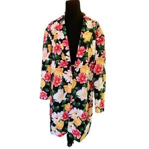 NEW with tags Tahari Floral Duster Coat Size Medium